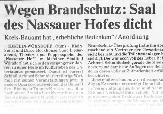 1987 11 10 REV Wegen Brandschutz Saal des Nassauer Hofes dicht preview